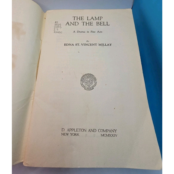 The Lamp And The Bell By Edna St. Vincent Millay 1921 Antique PlayBook - Picture 6 of 10